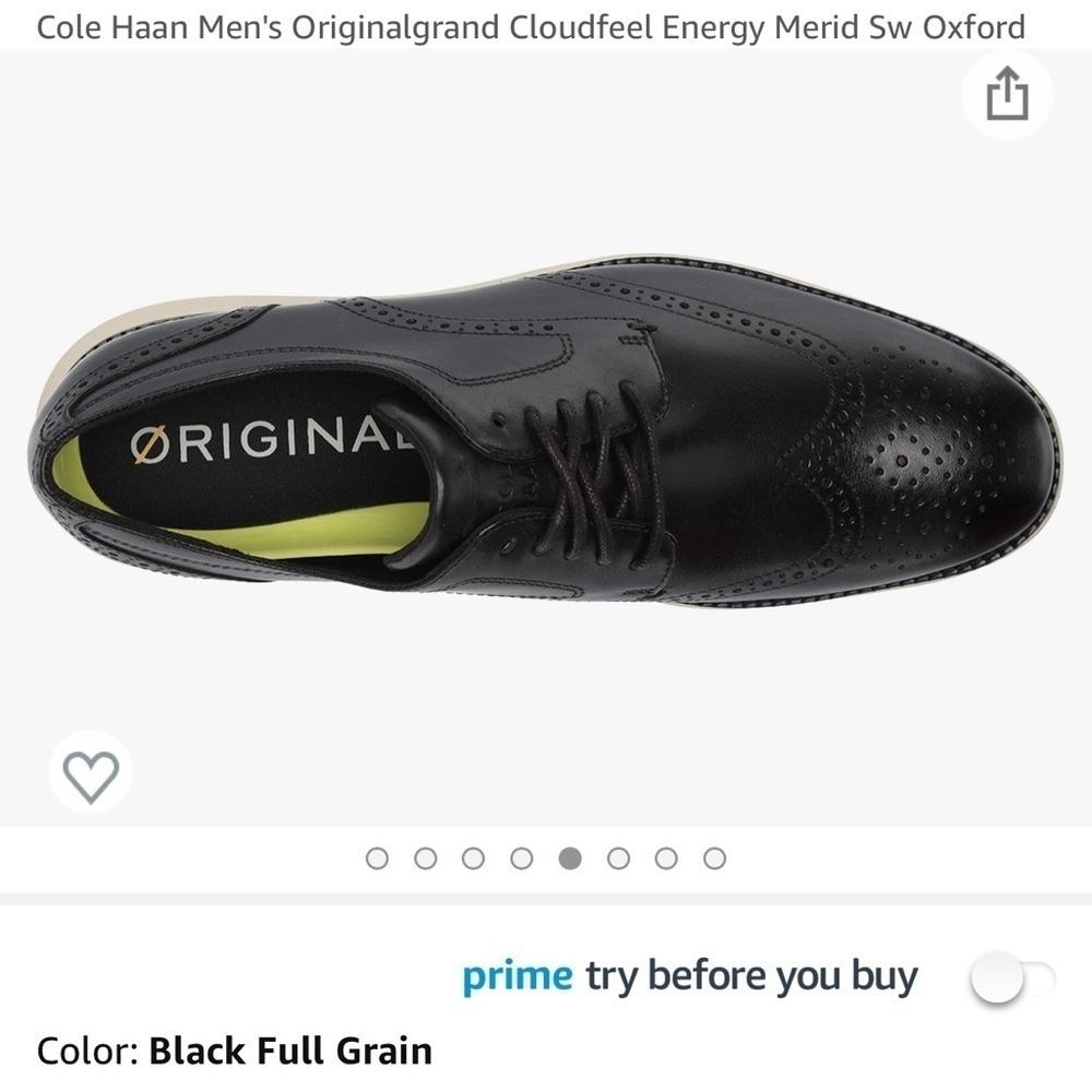 COLE Haan Men's Originalgrand Cloudfeel Energy Merid Sw Oxford - Picture 7 of 10